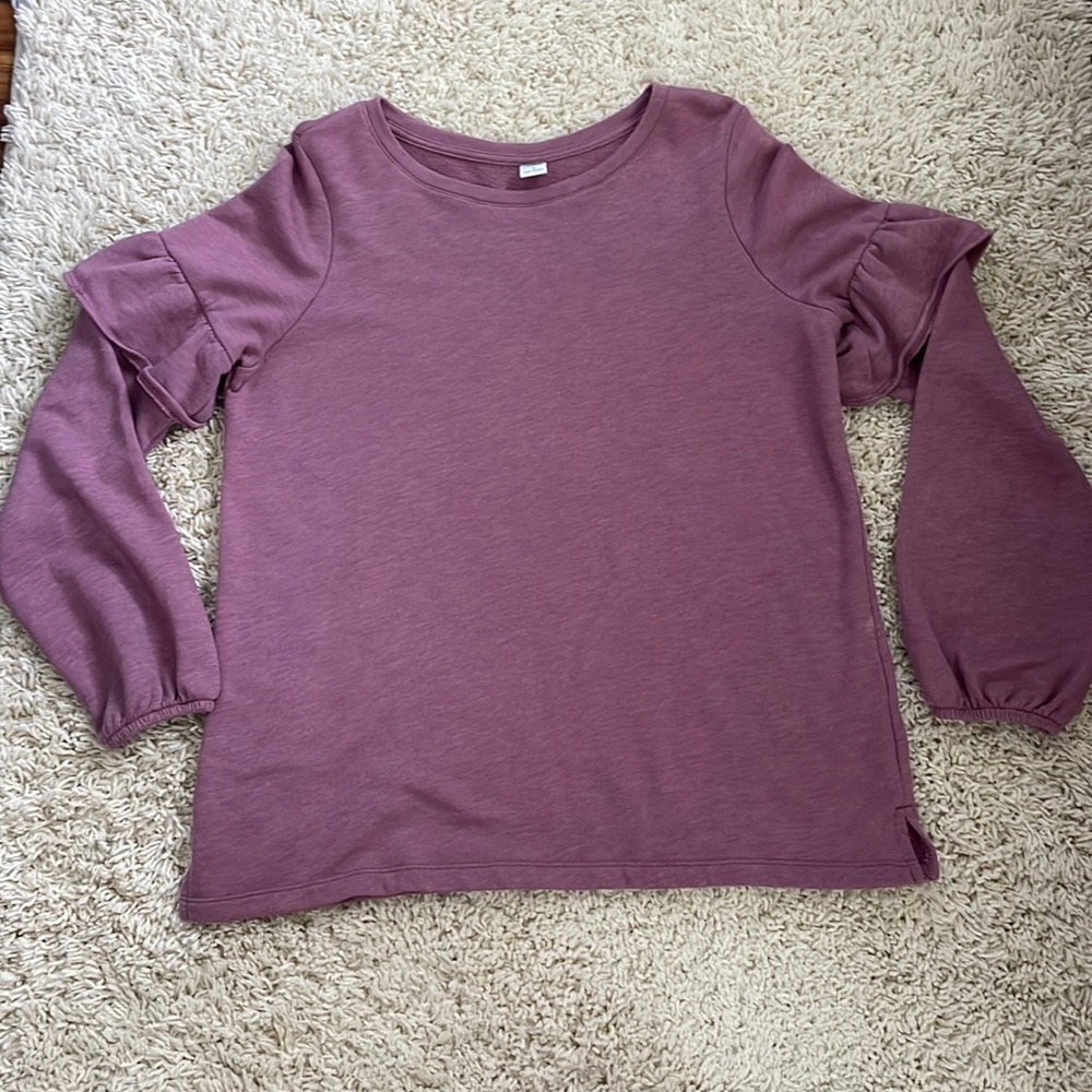Mauve Ruffle Long Sleeve